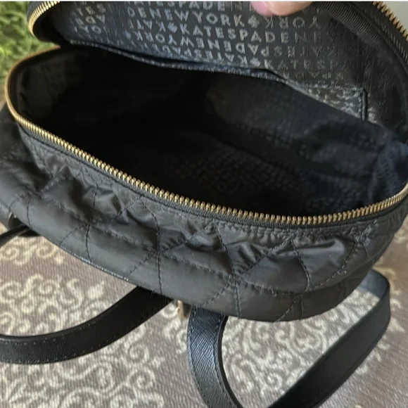 Kate Spade♠️Small Bradley Wilson Rd Quilted Backpack 18Kt Gold Hardware Like New - Picture 8 of 15
